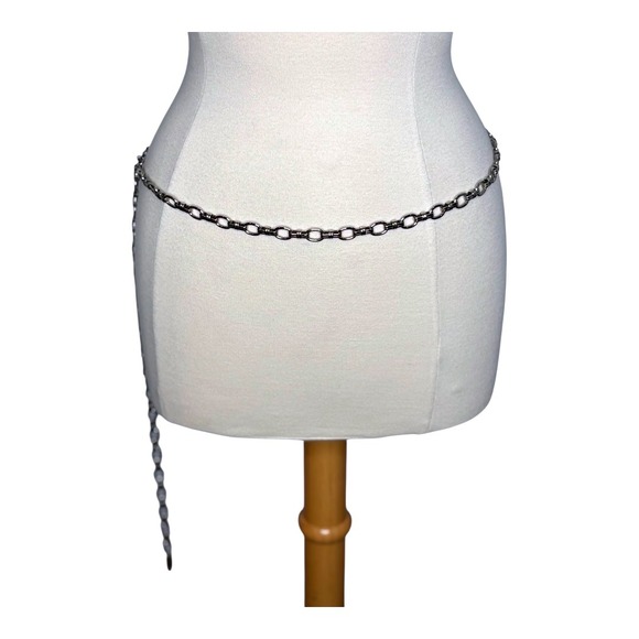 Accessories - Chain Belt Silver Metal Adjustable Waist Body Jewelry Accessory Women's Belt